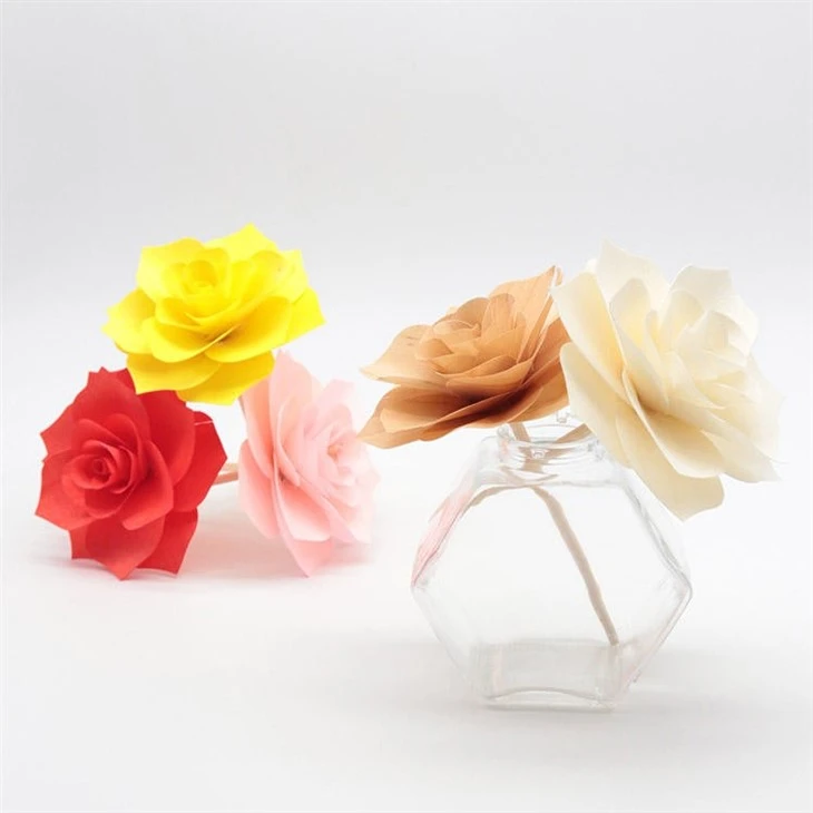 Custom Logo Handmade Wood Flowers Sola Bark Flower for Wedding and Event Decoration