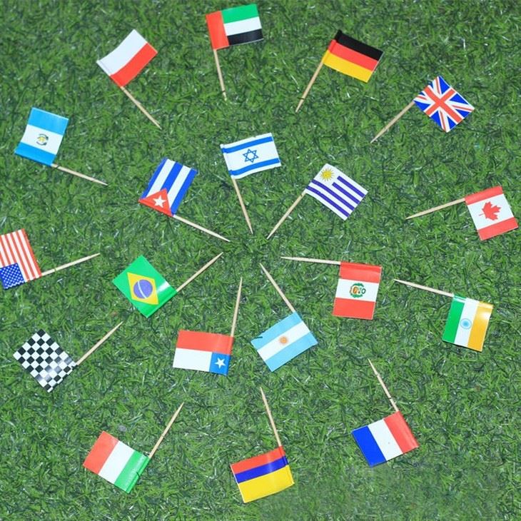 ESTICK Printing Trade Party Flag Toothpicks